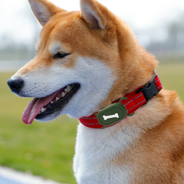 Ztowoto Funda de Silicona Compatible con Airtag Pet Collar, Airtag Funda  Protectora para Perro Gato Collar 2 PCS (2-Negro) - Por el perro