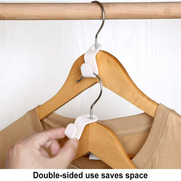 50 ganchos para colgar ropa – Ganchos de conexión de caída, clips  extensores de suspensión que ahorran espacio, perchas de ropa adecuadas  para