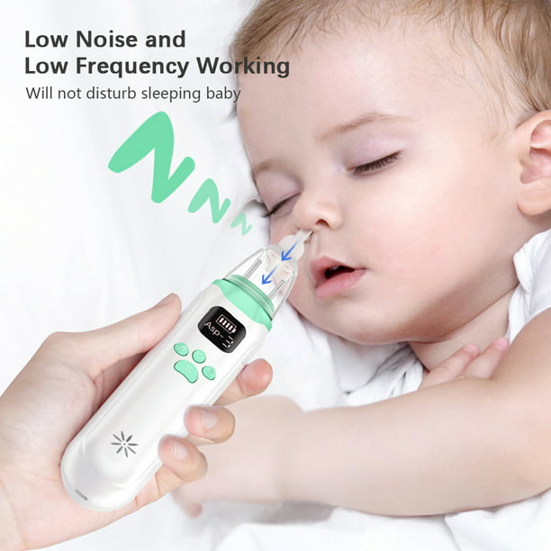  Aspirador nasal para bebé: Succión eléctrica de nariz para bebé,  aspirador de nariz para bebé, aspirador de nariz para bebé, limpiador de  nariz de moco con música y luz colorida 