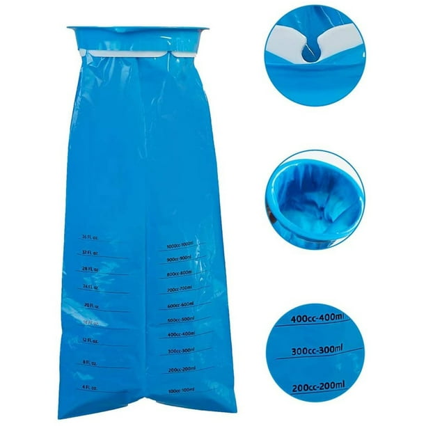 25 uds bolsa de Emesis bolsas desechables para vómitos bolsa para mareos en  el coche bolsas para náuseas para viajes mareos