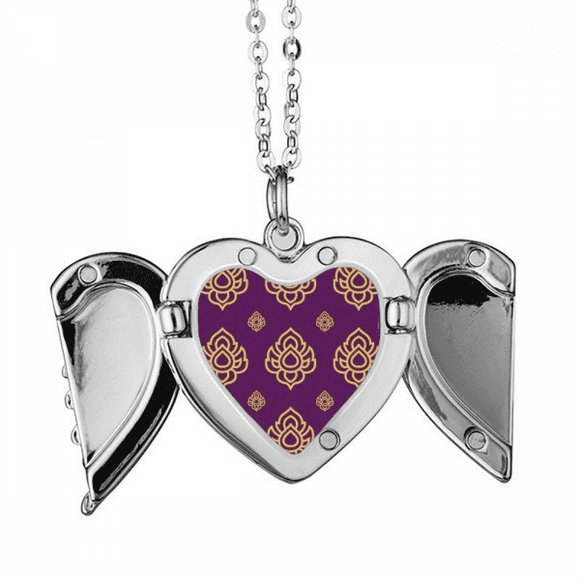 unido golden purple art illustration alas de ángel collar colgante regalo de moda unbranded m