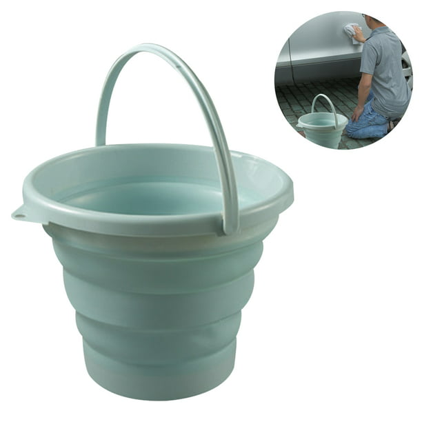 Tradineur - Cubo de fregar con escurridor de plástico, incluye asa, cubo  para fregona, ligero y resistente, limpieza del hogar