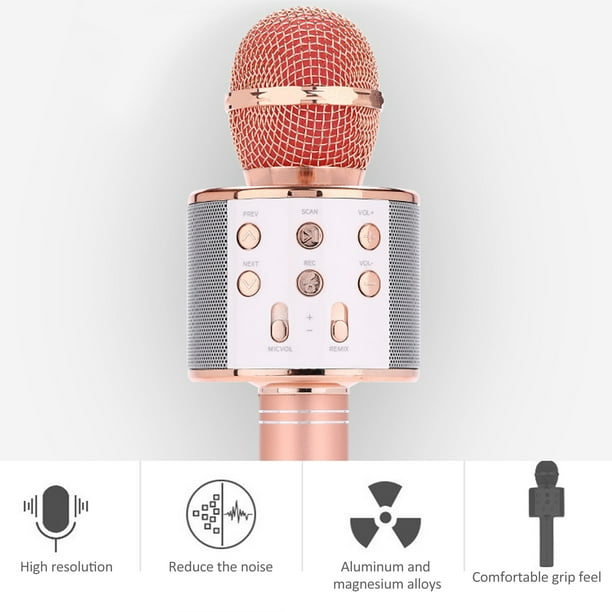 Frienda 4 piezas mini micrófono portátil vocal micrófono mini karaoke  micrófono para teléfono móvil portátil portátil, 4 colores : Instrumentos  Musicales 