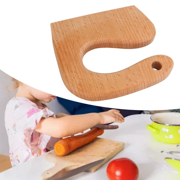 Cuchillo Montessori de Madera, Seguro para Niños, para Cortar