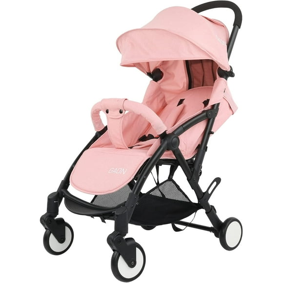 carriola de bastón para bebé con arnés de 5 puntos plegable portátil y reclinable color rojo gaon baby carriola