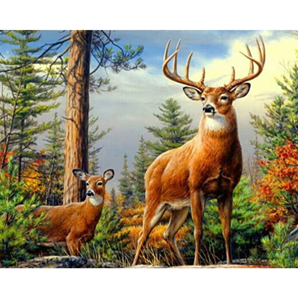 Cuadros Modernos Baratos Arte de animales Pinturas en lienzo Carteles e  impresiones de ciervos alces modernos Cuadro de pared para sala de estar