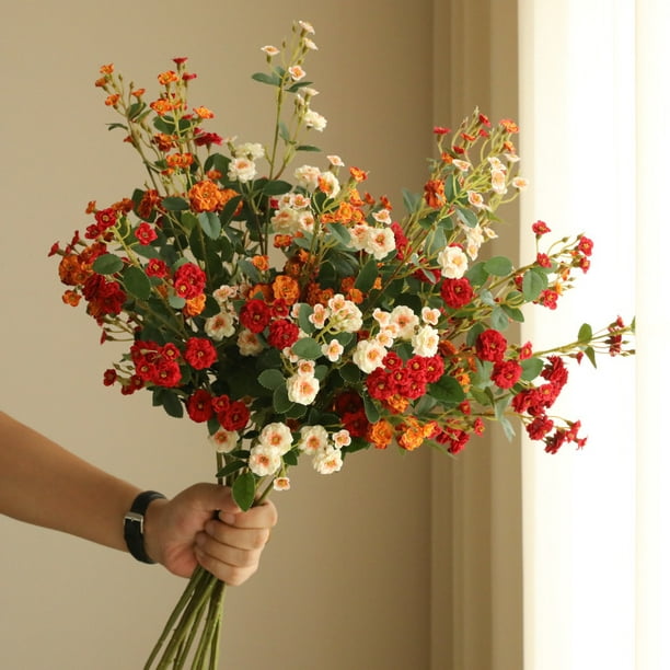  Flores artificiales, adornos florales decorativos