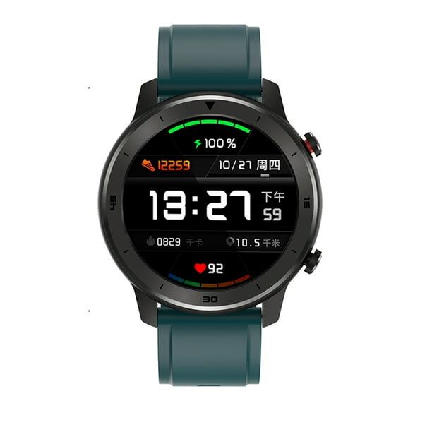 Reloj inteligente para mujer, pulsera inteligente, rastreador de actividad  física, sensor de frecuencia cardíaca a prueba de agua, verde, correa de  goma Inevent EL2540-02B