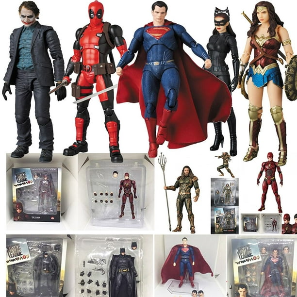 Mafex-figuras de acción de superhéroes, juguetes de colección de superhéroes  prepintados de Aquaman, Flash Cyborg Fivean unisex