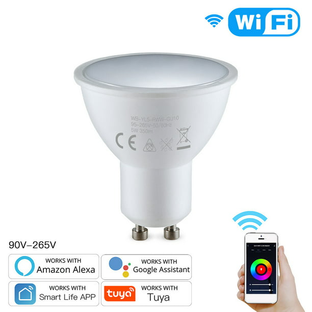 Bombilla LED Inteligente WiFi Smart E27 10W , RGB Ajustable, Funciona con  APP TUYA