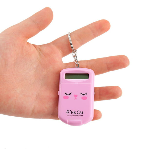 Mini calculadora Cute Cartoon con llavero Pantalla de Calculadora portátil de bolsillo par Abanopi Azul Walmart en