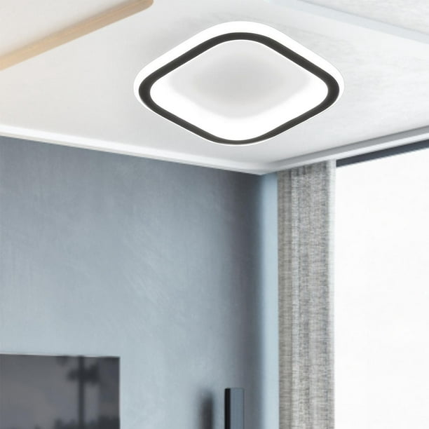 Lámpara colgante de techo, lámparas LED modernas para sala de estar,  dormitorio, hogar, interior, lámpara de techo (color: cuadrado cálido  blanco