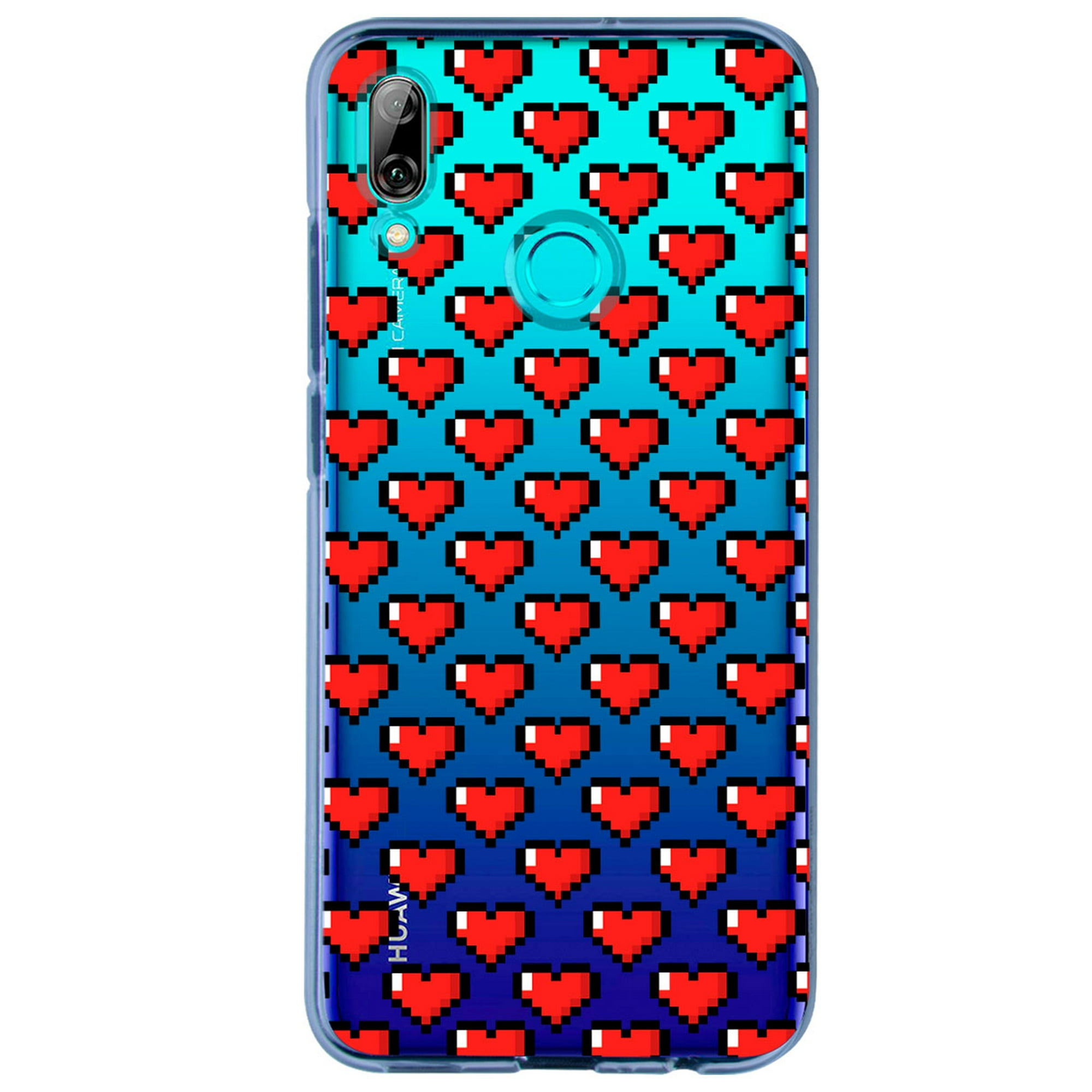 Funda para huawei p smart 2019 con diseño corazones pixel instacase love collection
