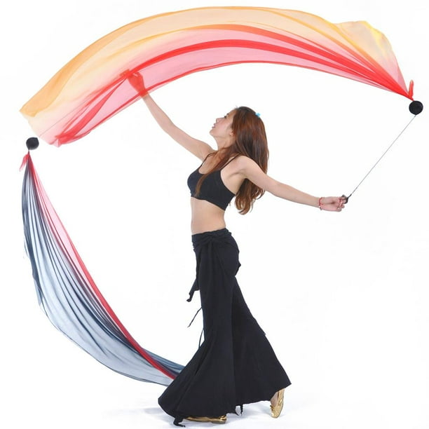 Velo de Seda Danza de Vientre y Volas Accesorios de Baile Multicolor  Accesorios 06 Zulema Baile de danza del vientre