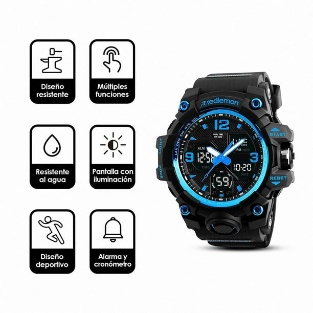 Reloj Deportivo Digital Contra el Agua Modelo 1384