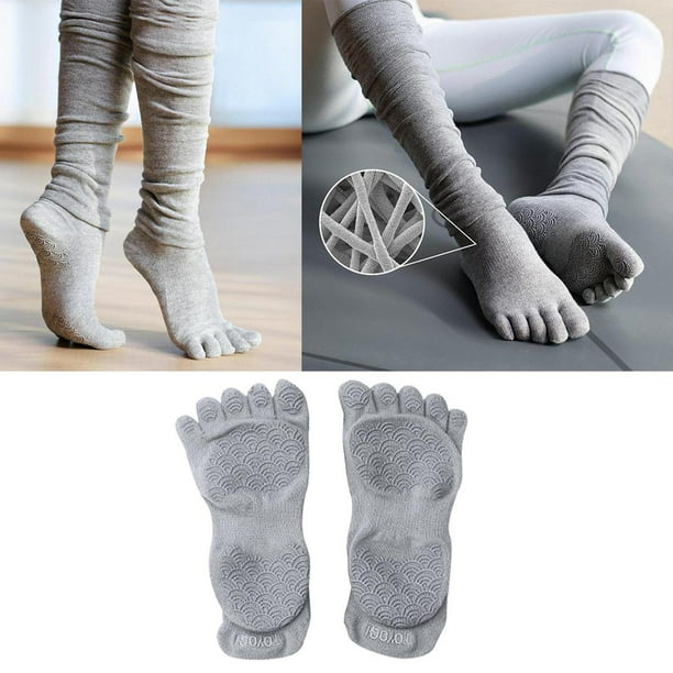 Calcetín de yoga antideslizante Pilates Dance Toeless 5 Calcetines con  agarre shamjiam calcetines de yoga mujeres