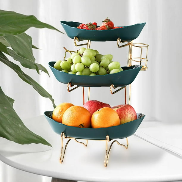Frutero de 3 niveles, soporte para tartas, plato de frutas, estante  creativo de múltiples capas para mesa de postres, postres y pastelería,  bonito
