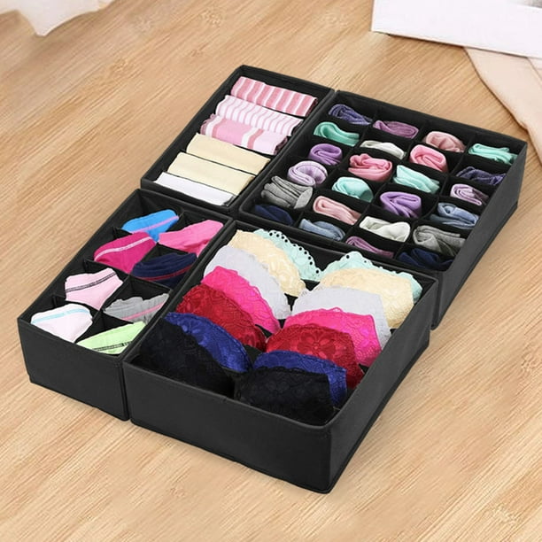Paquete de 5 divisores de cajones organizadores de ropa interior de  calcetines.