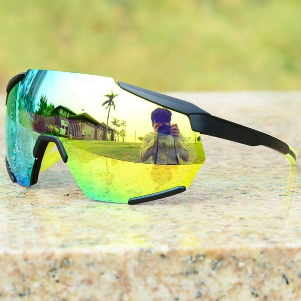 Gafas de sol de ciclismo para hombre y mujer, lentes de 3 lentes