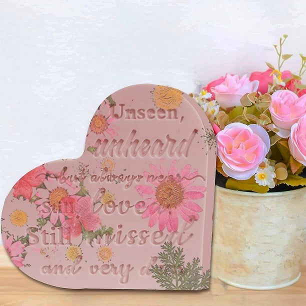 Molde de silicona para decoraciones de corazón con flores.