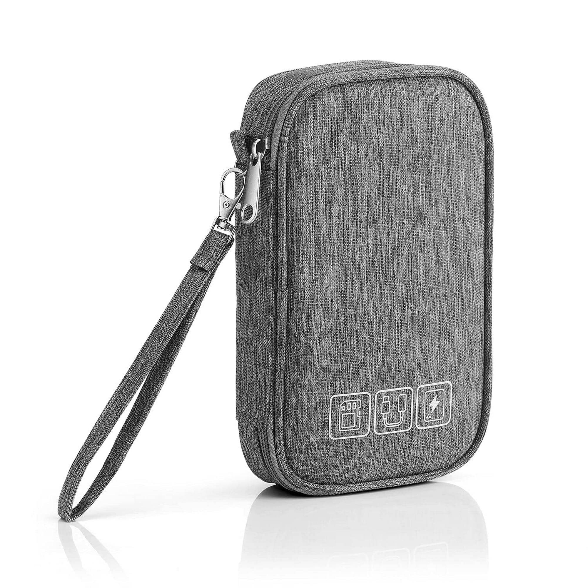 Bolsa organizadora de cables de viaje, impermeable, portátil, organizador  electrónico para cable USB, cargador de teléfono, auriculares, tarjeta SD,  5