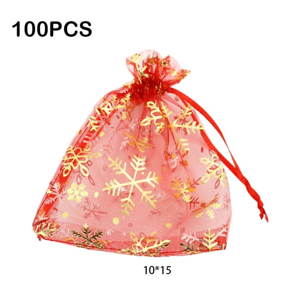 Naiovety 100x bolsas de organza pequeñas bolsas de regalo de red