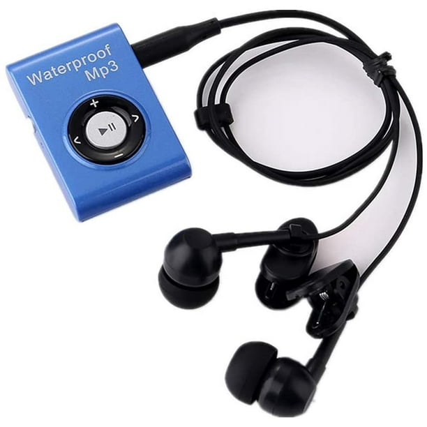IPX8 Reproductor de MP3 para natación a prueba de agua Incorporado 8GB  Banda de música MP3 Radio FM Auriculares de alta fidelidad Buceo Surf  Deportes submarinos Correr-Azul Ofspeizc HMKY215