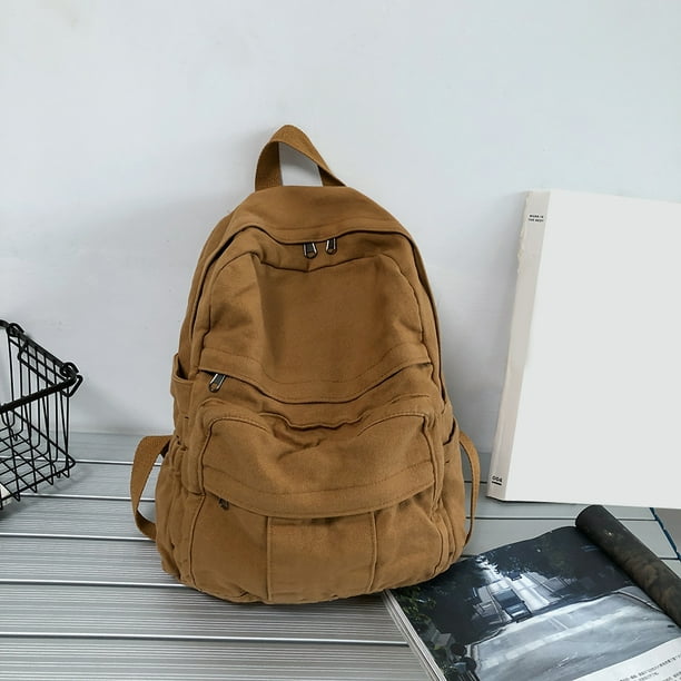Mochilas escolares simples para mujer, mochila de viaje informal Vintage mujer (caqui) Sywqhk Para Estrenar | Walmart en línea