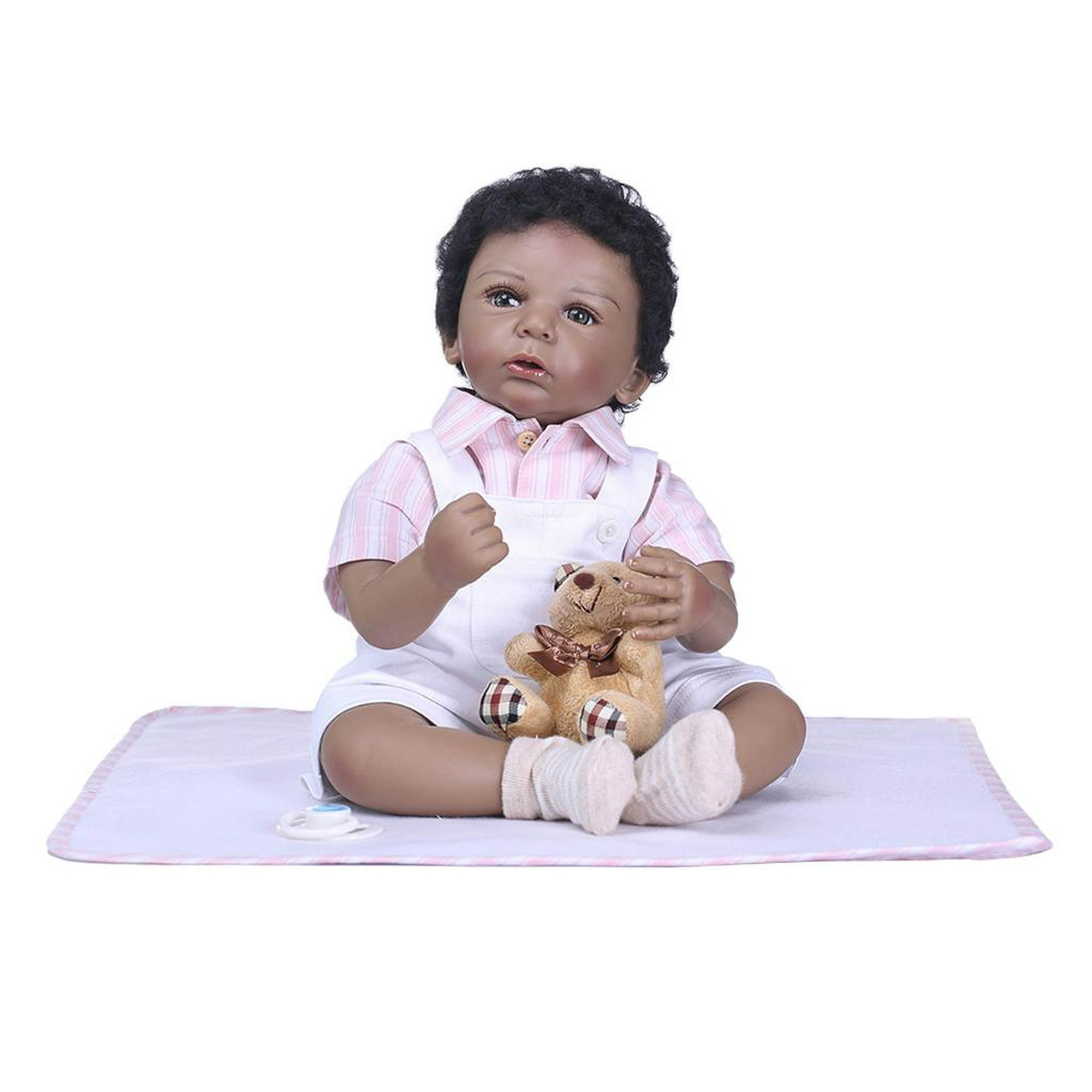 Bebé Reborn con Manta y Peluche de / Baby Doll Muñeca / Juguete Educativ  ño, 50cm Sunnimix Muñecas recién nacidas