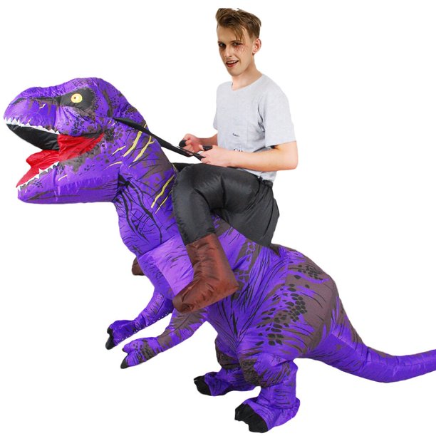 One Casa Disfraz inflable de dinosaurio para montar en T Rex Air inflable  divertido vestido de fiesta de Halloween para niños