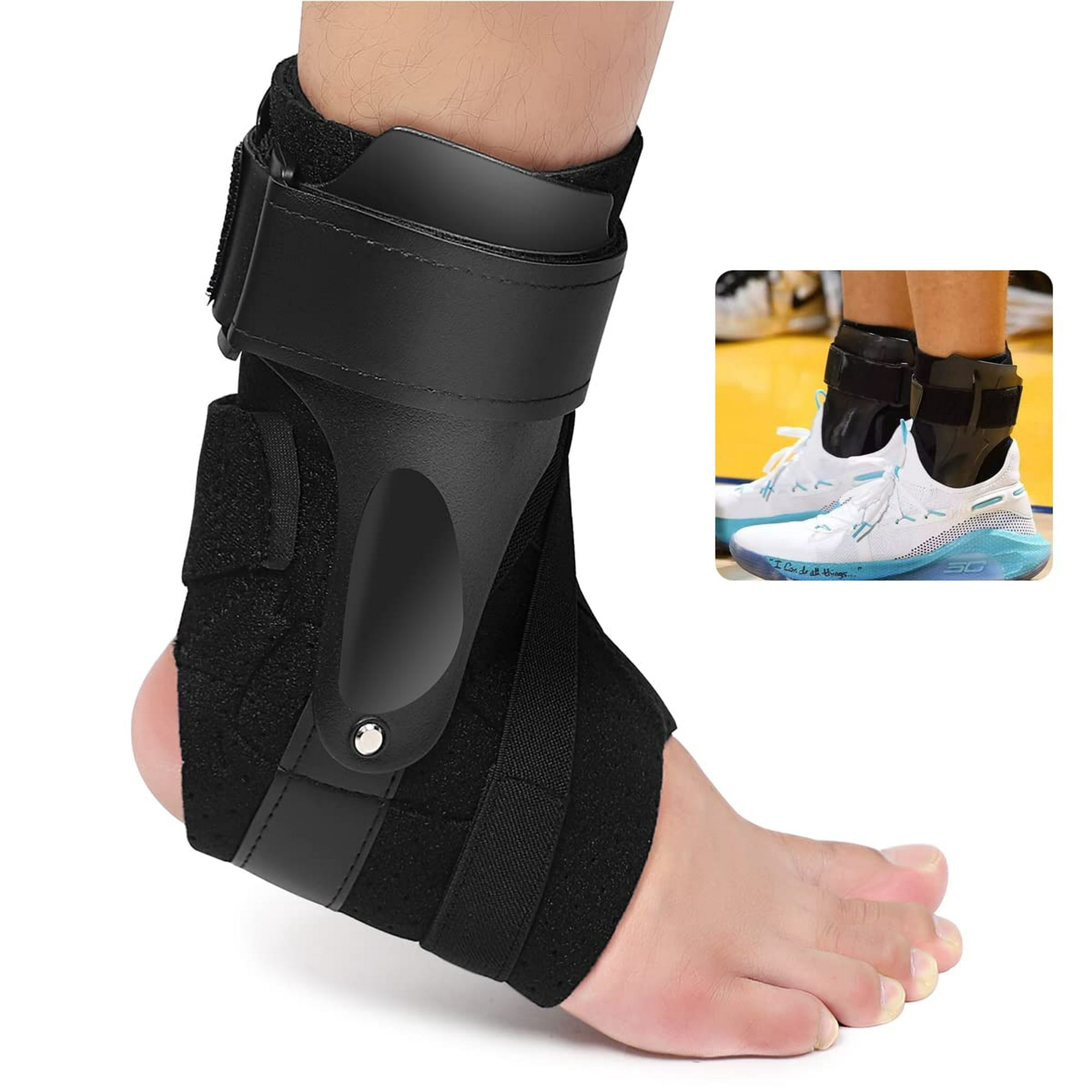 JM Tobillera deportiva, 2 piezas de tobillera para esguince, tobillera  ajustable para esguinces de ligamentos y lesiones deportivas (L) JM