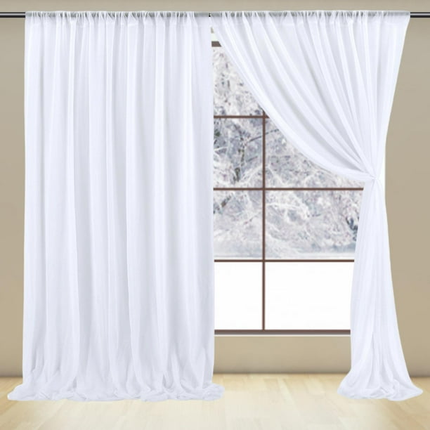 Paneles de telón de fondo de cortina blanca para fiestas Baby