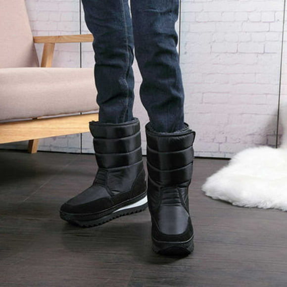 zapatos de tobillo cálidos para hombre de color sólido de invierno más botas de nieve planas con bot wmkox8yii 123q2040