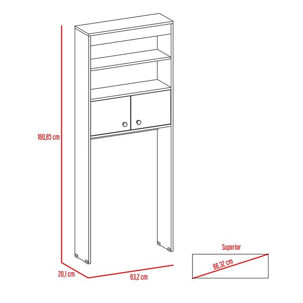 Mueble para TV. Minimalista, Moderno, Hermoso Y Elegante (Blanco Absoluto)  DECOMOBIL TVG-120X60-BA