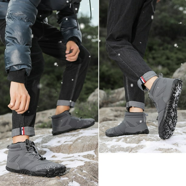 Botas de Hombre Hechas de Cuero para Nieve, Calzado Impermeable