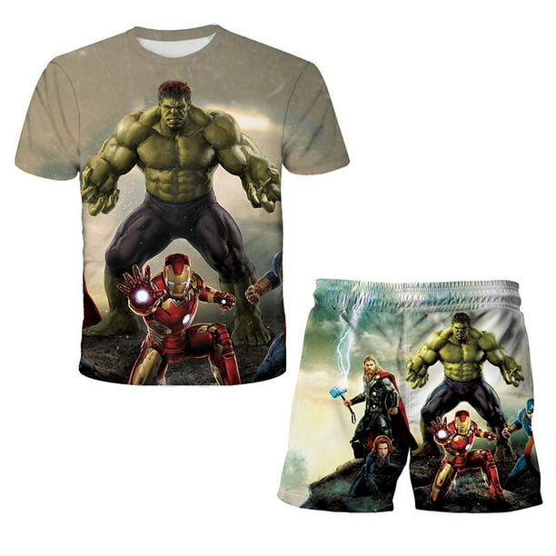 Hulk Clothes for Kids Marvel Heroes Graphic T-Shirt Korean