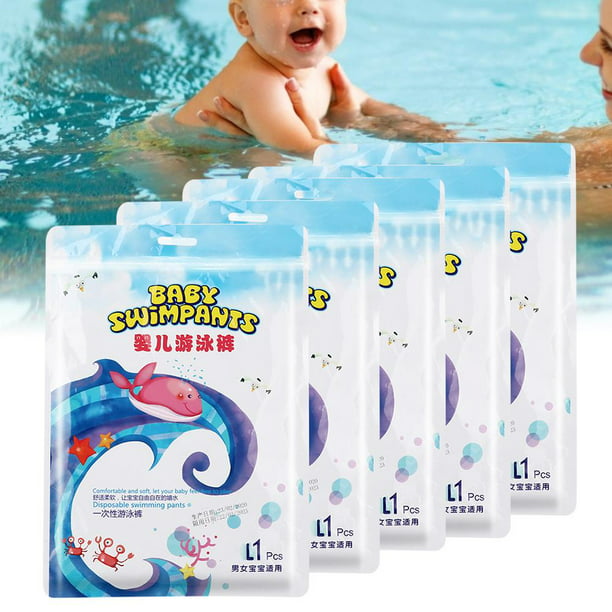  EZ Moms Paquete de 2 pañales de natación reutilizables para  bebés, pañales de natación suaves y sedosos, pañales de natación lavables  para bebés de 6 meses, pañales de agua para bebés