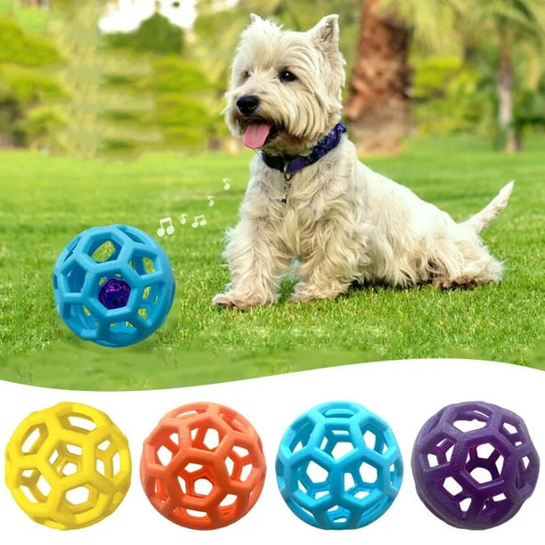 Pelota de juguete para perros (7 CM, AZUL)-Juguetes interactivos para el  aburrimiento para perros-Ju JM