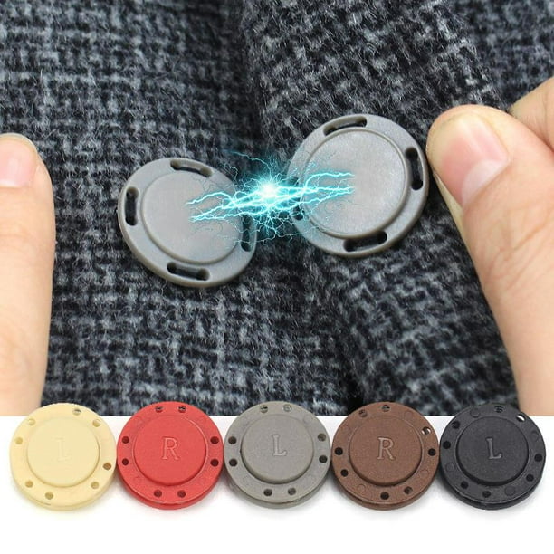 Un par de botones magnéticos, suministros de costura, ropa magnética, botones  magnéticos invisibles, botones de Metal hechos a mano, decoración de ropa  DIY Tan Jianjun unisex