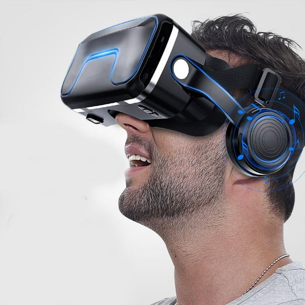  VR Headset Auriculares de realidad virtual Gafas 3D con 120 °  FOV, lentes anti-luz azul, auriculares estéreo, para todos los teléfonos  inteligentes con longitud inferior a 6.3 pulgadas como iPhone y 