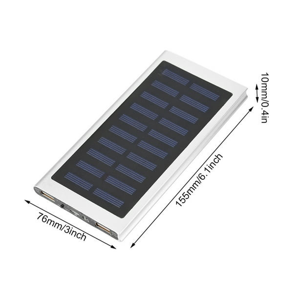 Cargador Portatil 20000 mah Solar Bateria USB Dual Para Celular