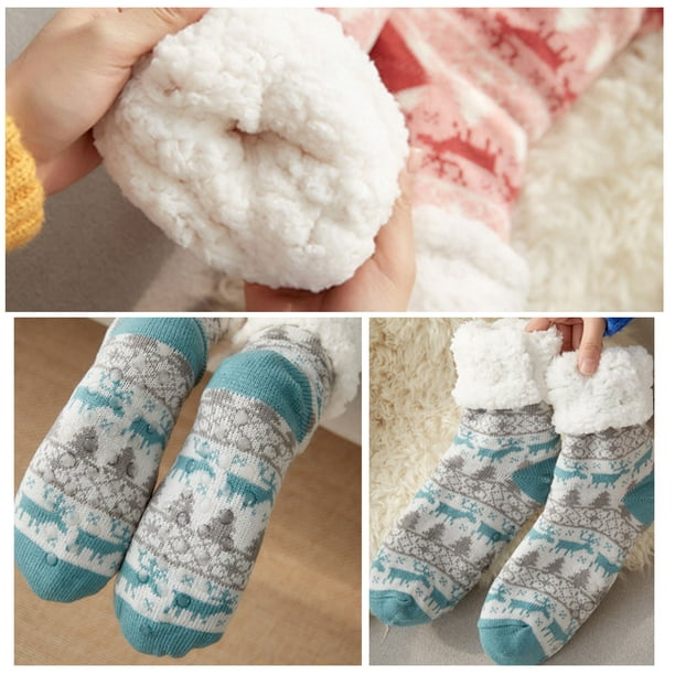Calcetines De Nieve Gruesos Con Forro Polar Para Mujer 8pare