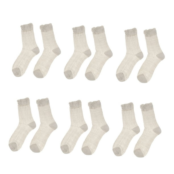 Pares de Calcetines Blancos de Algodón al Tobillo Corte Bajo para Hombre y  Mujer