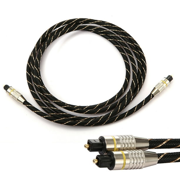 Cable Audio Optico Digital Fibra Optica 3 Metros Od 6.0mm Macho Negro