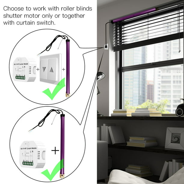 Wifi Rf 433 persianas interruptor de cortina con control remoto para  persiana enrollable eléctrica