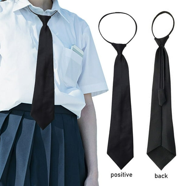 Corbata negra barata para uniformes