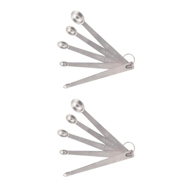 Ounissouiy Paquete de 5 cucharas medidoras, cucharas apilables de plástico  para el hogar, comedor, cocina, cucharas medidoras de harina en polvo con  escala Cocina y Comedor Blanco Ounissouiy