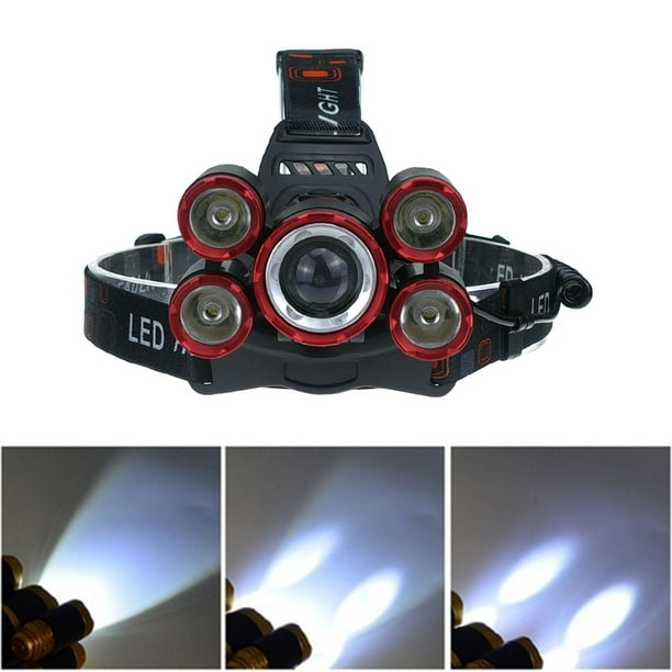EverBrite Linterna frontal recargable, linterna LED brillante con sensor de  movimiento con 6 modos, faro ajustable para adultos y niños con luz blanca