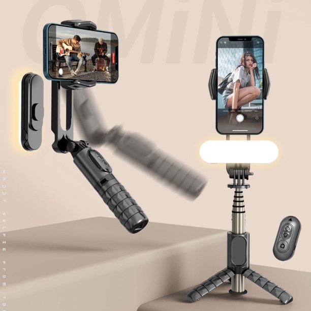 Estabilizador de cardán con palo selfie para iPhone cardán
