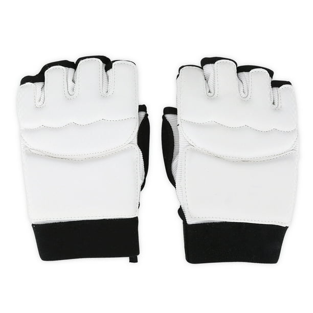 Guantes de boxeo para adultos/niños Taekwondo Sparring medio dedo protector  de mano (guante XS)